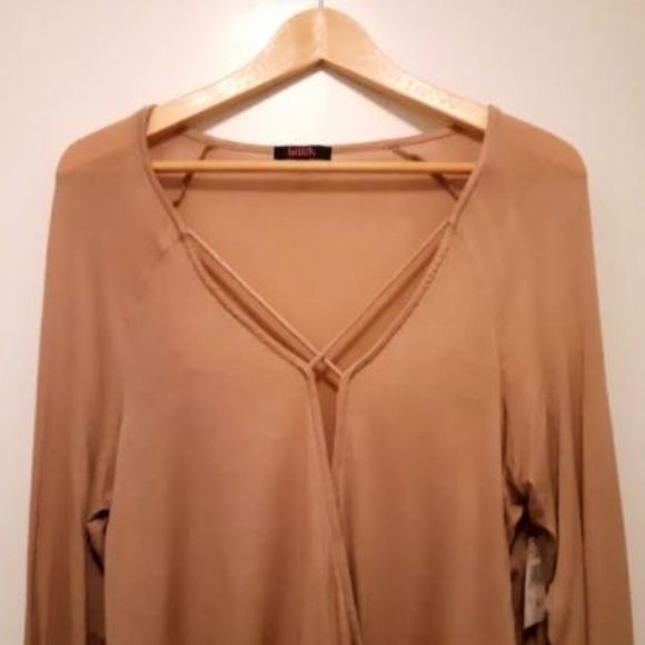 Blush Tops - New Blouse - Top, Mocha Color